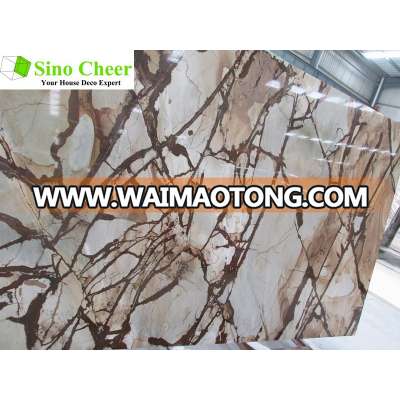 Gold Tulip brown marble ,polished slab tile