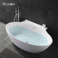 solid surface modern style artificial marble tub,black resin cast stone freestanding bathtub for luxury hotel bathroom